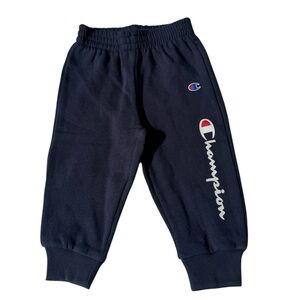 Champion Blue Fleece Jogger Sweatpants with Elastic Cuffs and Logo size 12M